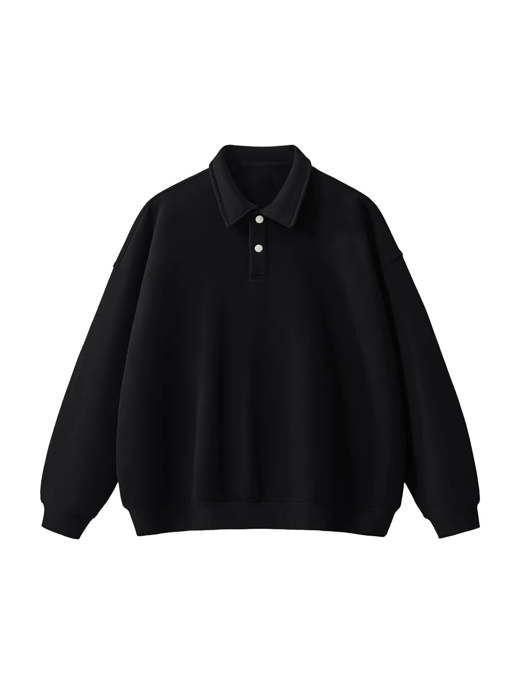 LUXURY TERMINAL - Heavyweight Polo-Collar Sweatshirt