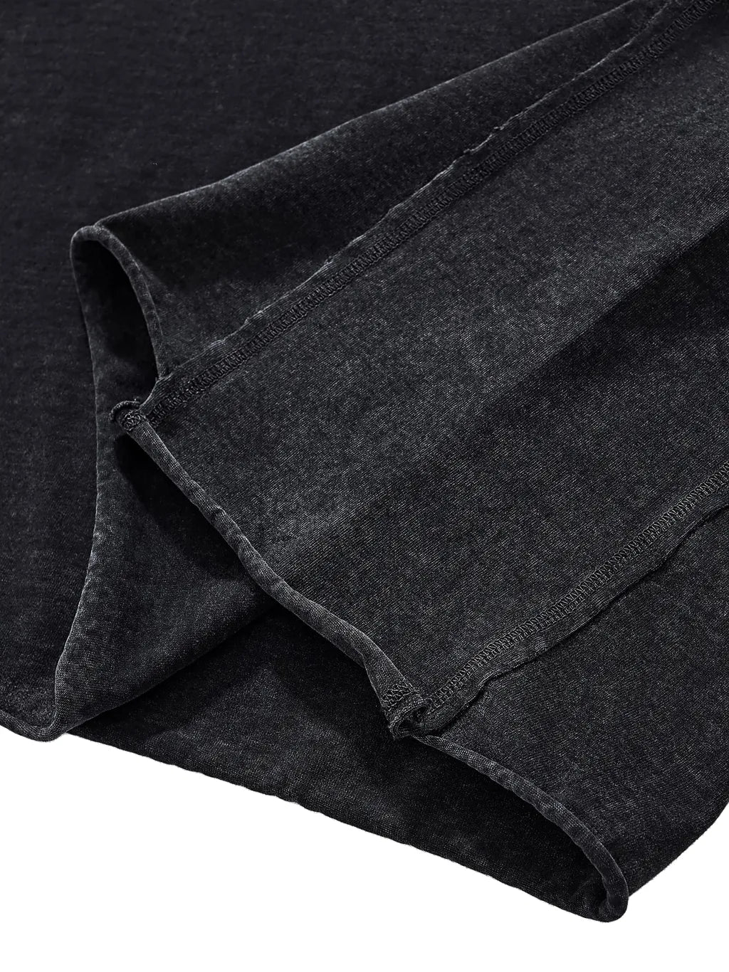 LUXURY TERMINAL - Raw Edge Snow Washed Boxy T-Shirt