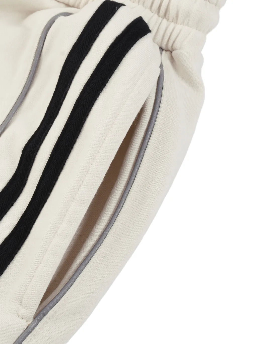 LUXURY TERMINAL - Reflection Striped Straight-Leg Sweatpants