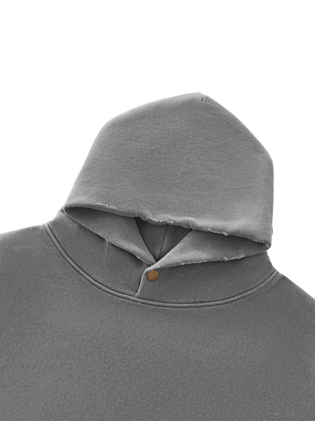 LUXURY TERMINAL - Frayed Enzyme Washed Fleece Hoodie