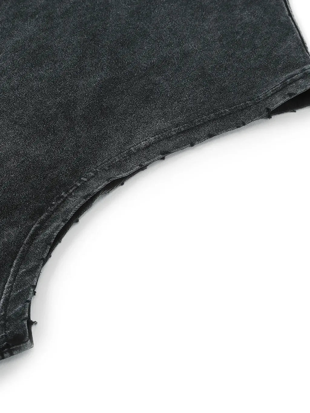 LUXURY TERMINAL - Snow Washed Frayed Hem Tank Top
