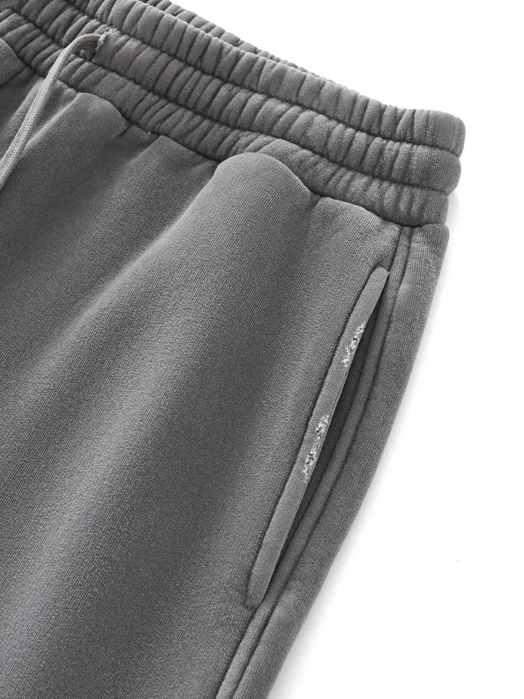 LUXURY TERMINAL - Frayed Enzyme Washed Fleece Sweatpants
