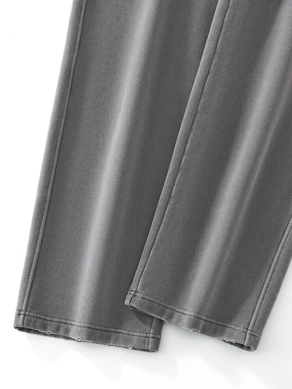 LUXURY TERMINAL - Frayed Enzyme Washed Fleece Sweatpants