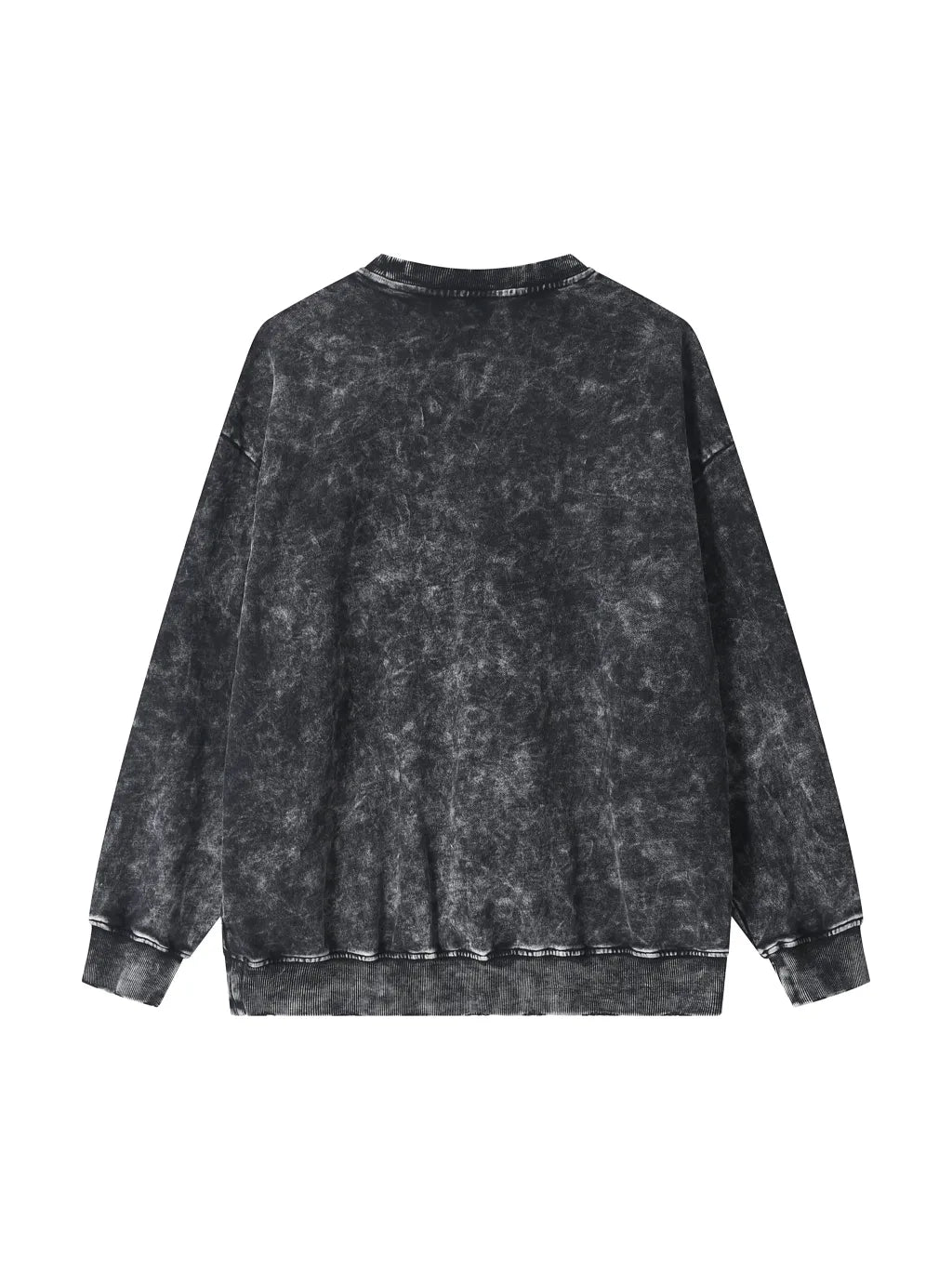 LUXURY TERMINAL - Snow Washed Hand-Frayed Sweatshirt