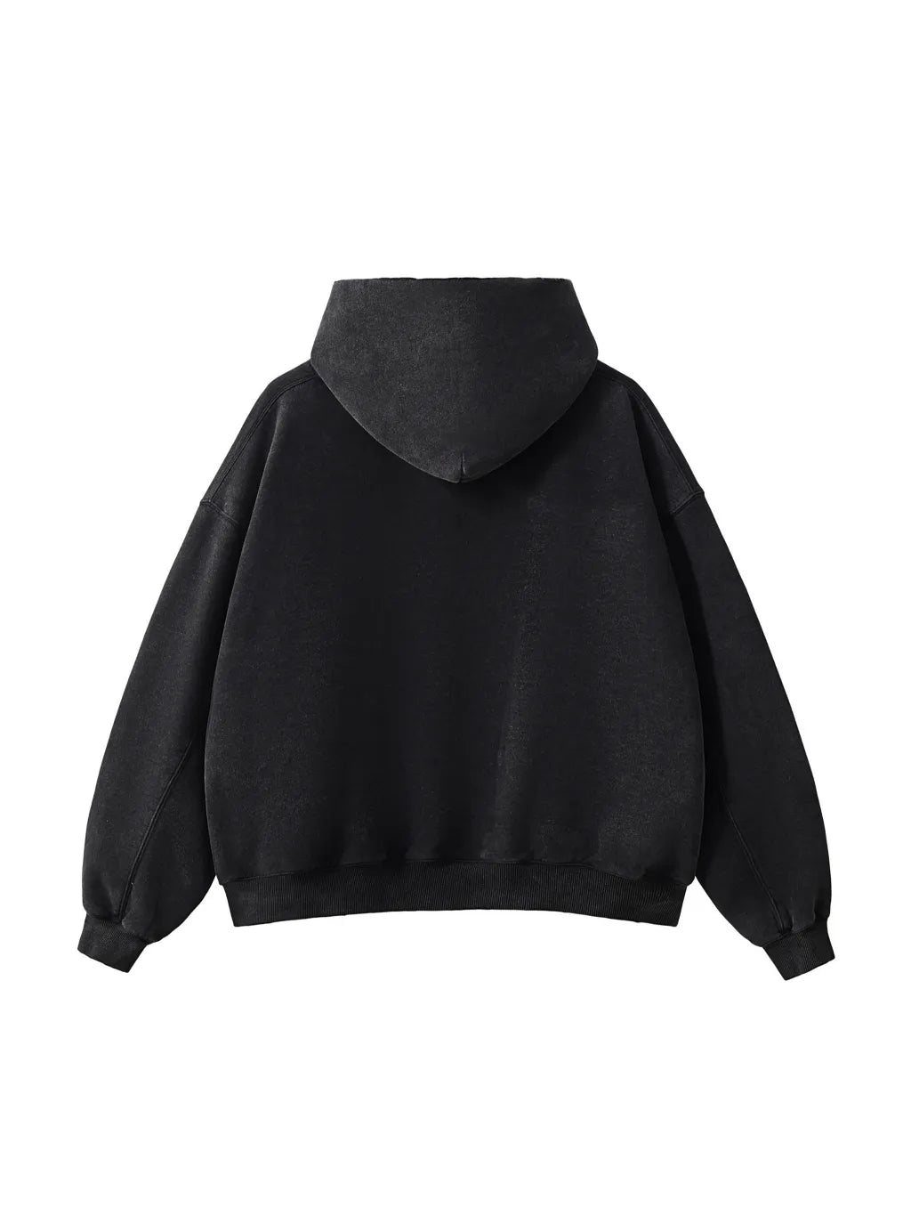 LUXURY TERMINAL - Frayed Enzyme Washed Fleece Hoodie