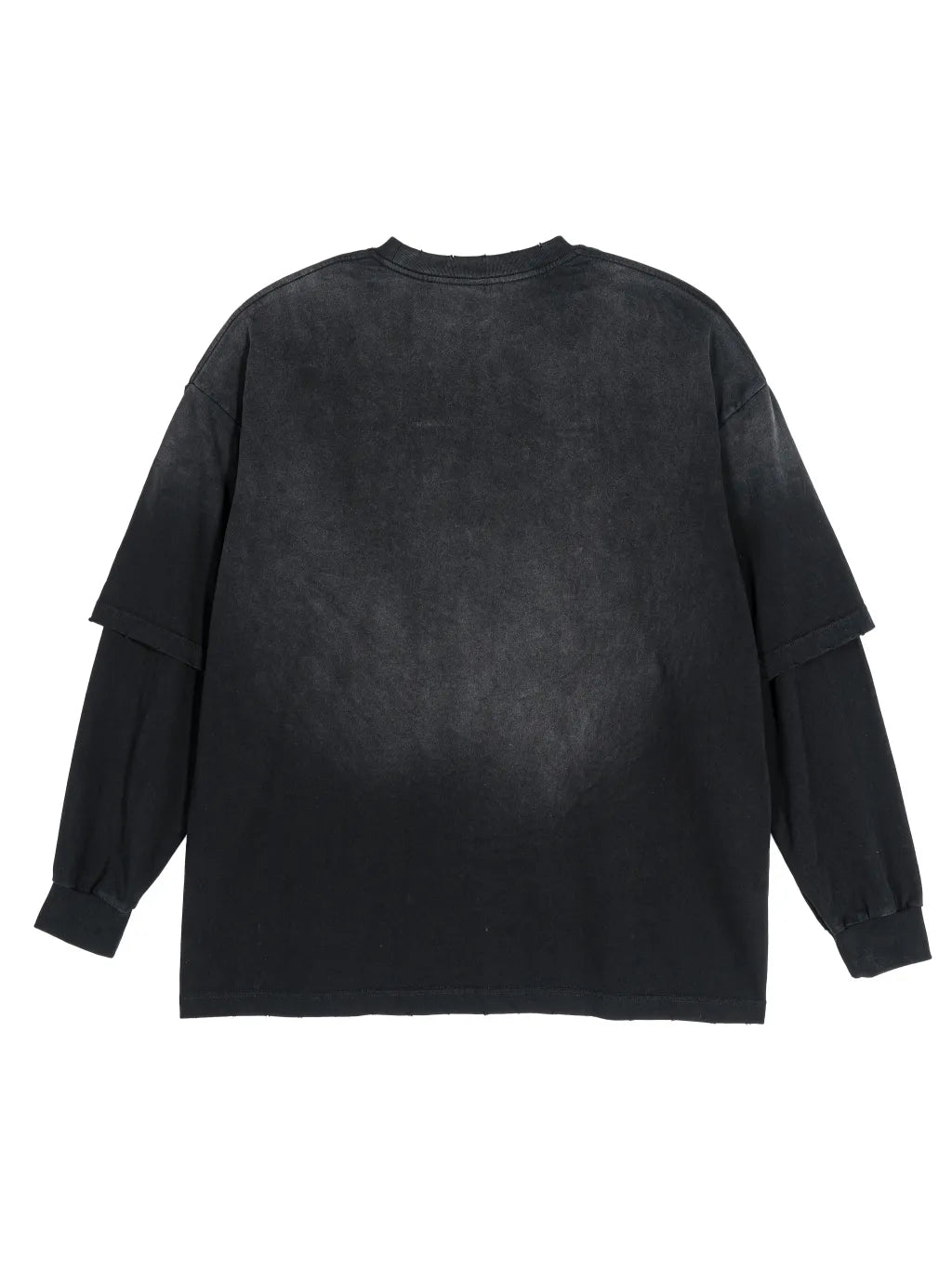 LUXURY TERMINAL - Sunfade Hand-Frayed Faux Two-Piece T-Shirt