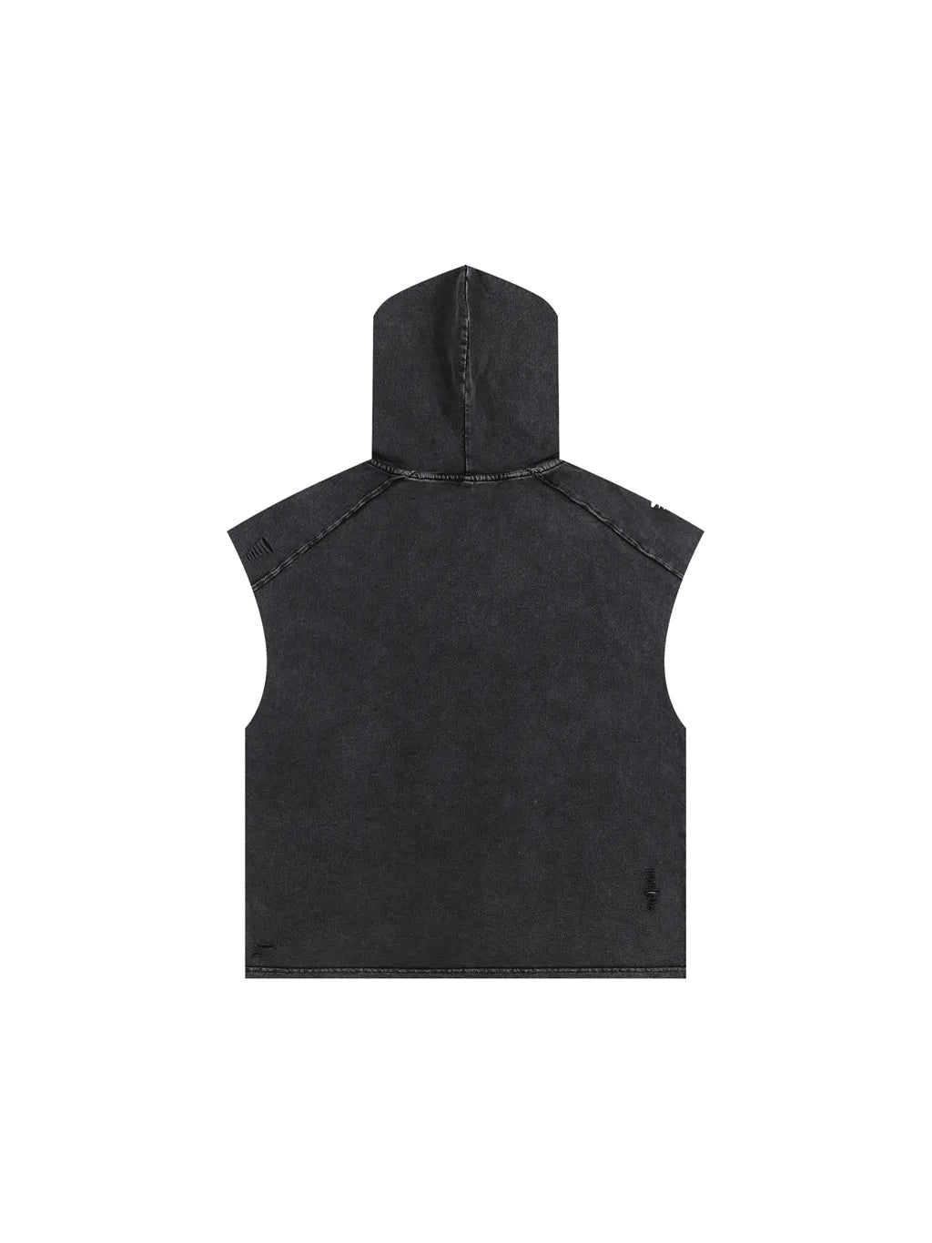 LUXURY TERMINAL - Snow Washed Boxy Hooded Tank Top