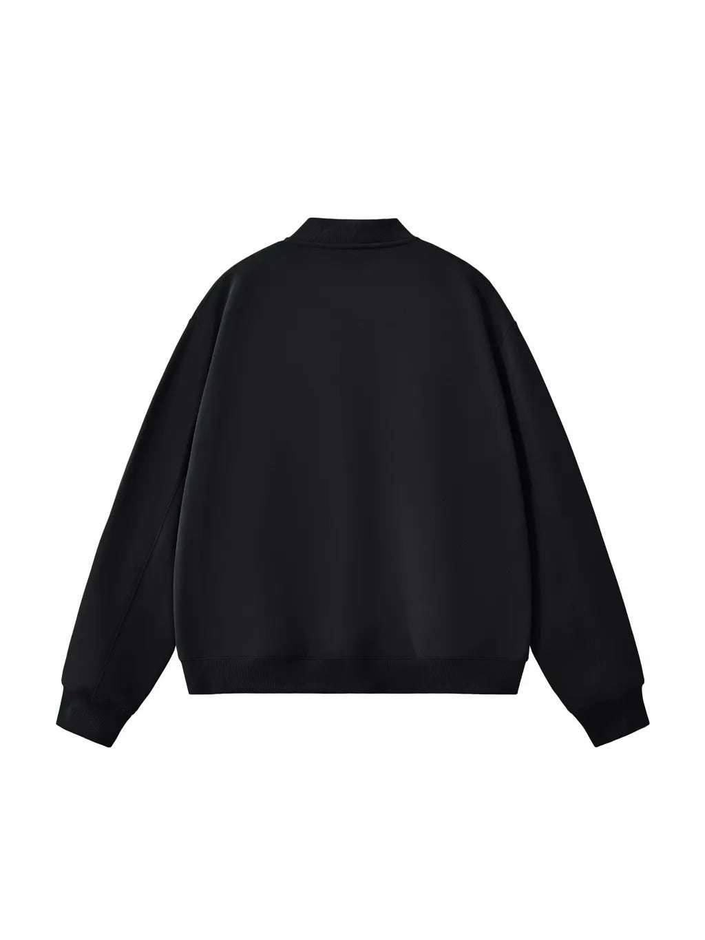 LUXURY TERMINAL - Essential Zip-Up Fleeced Varsity Jacket