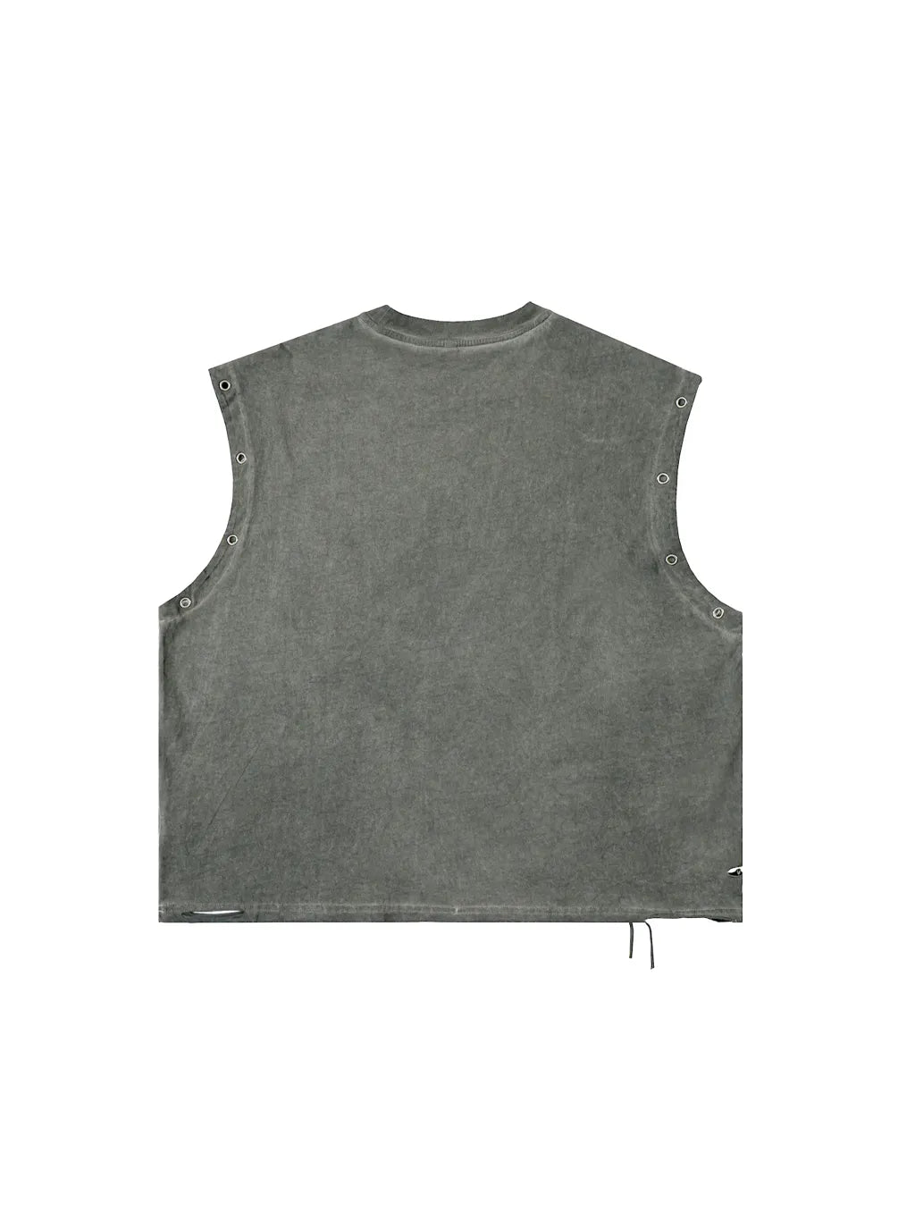LUXURY TERMINAL - Distressed Grommet Eyelet Tank Top