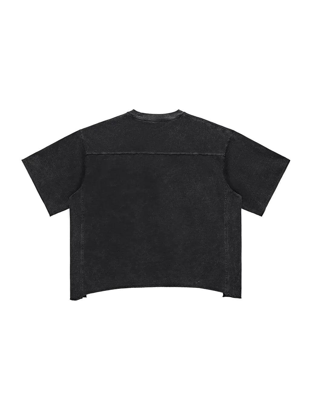 LUXURY TERMINAL - Raw Edge Snow Washed Boxy T-Shirt