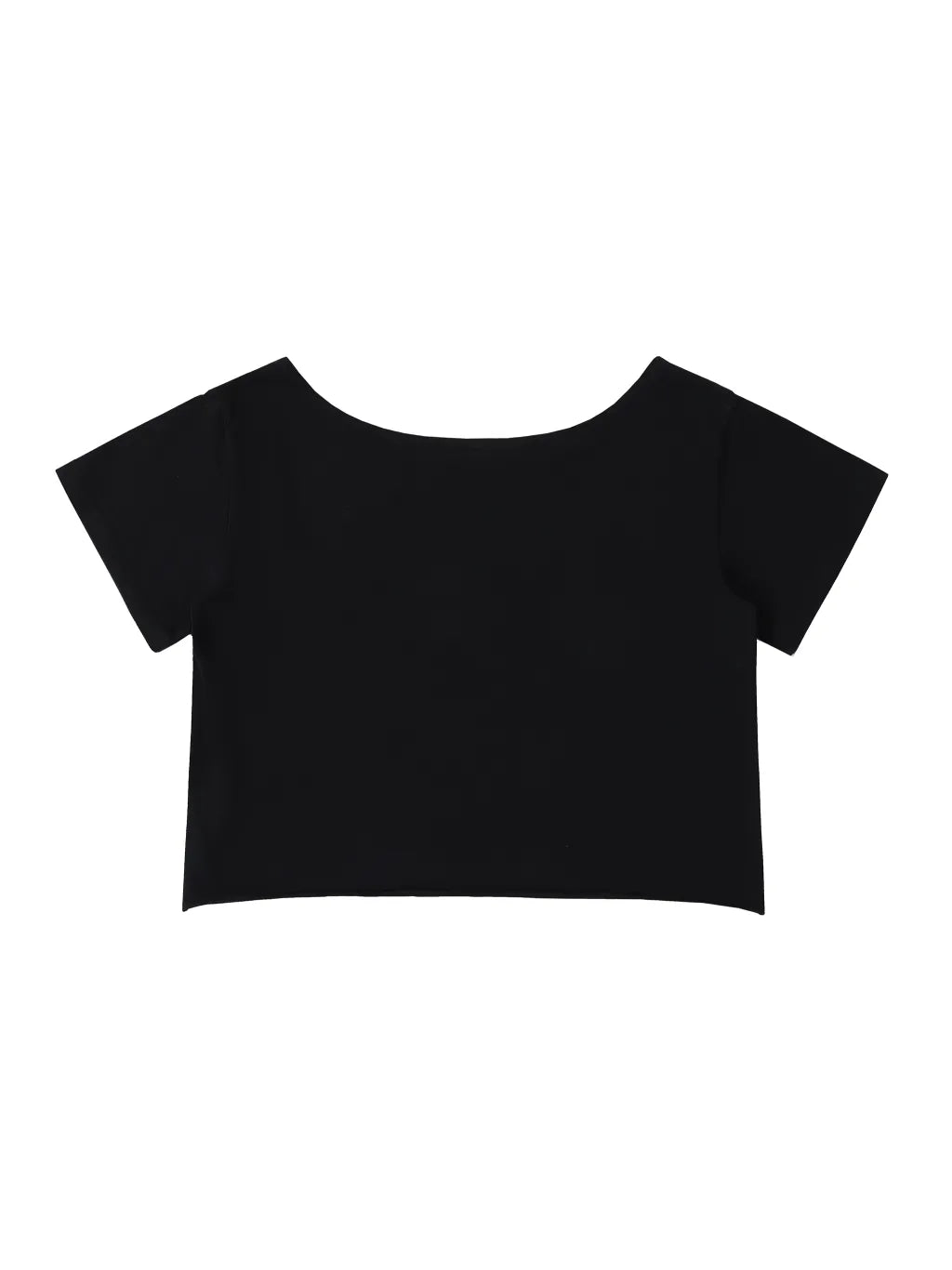 LUXURY TERMINAL - Off-Shoulder Rolled Hem Cotton T-Shirt