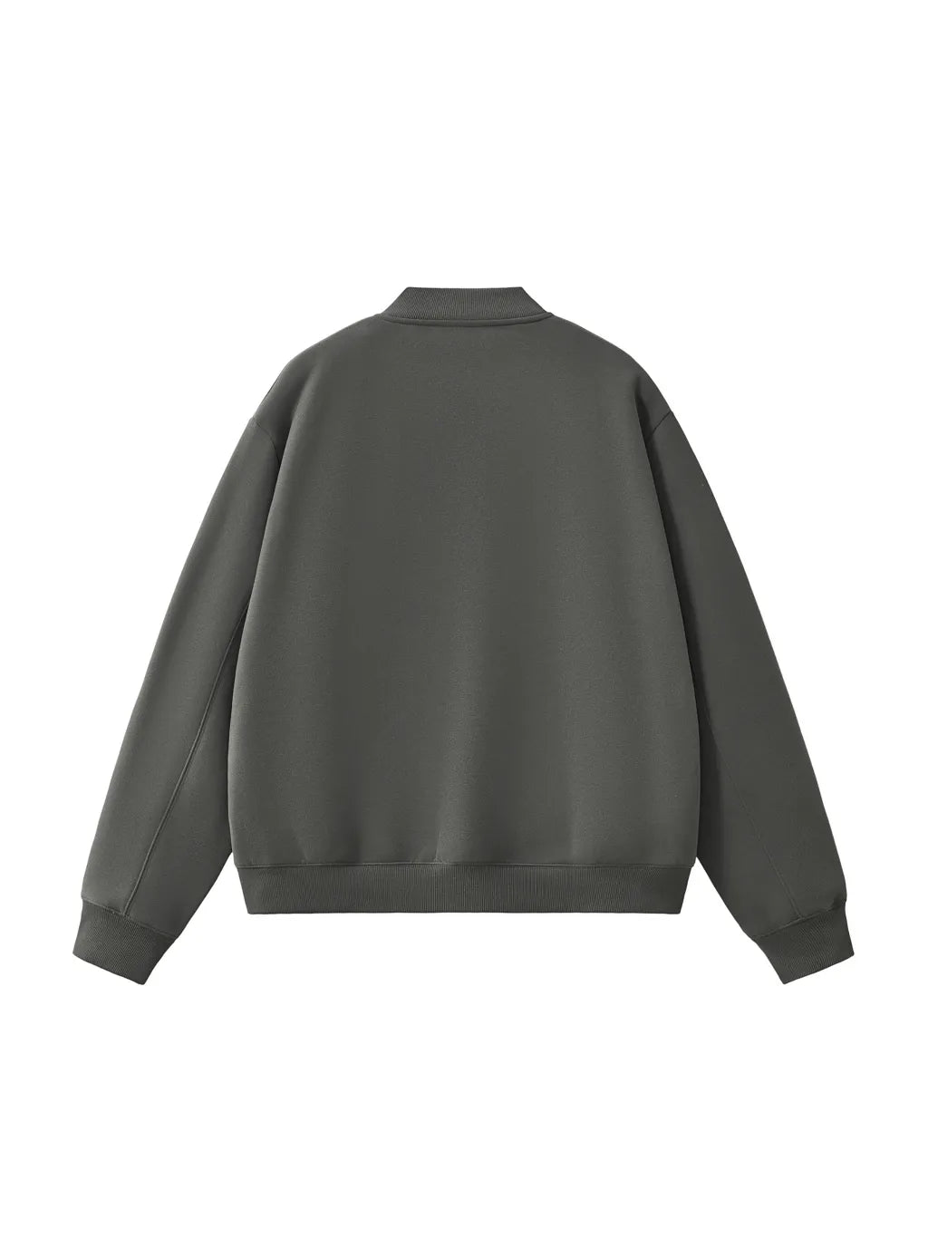 LUXURY TERMINAL - Essential Zip-Up Fleeced Varsity Jacket