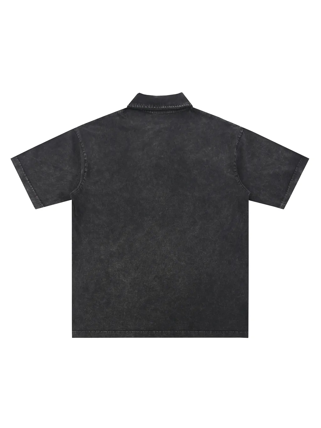 LUXURY TERMINAL - Heavyweight Snow-Washed Polo T-Shirt