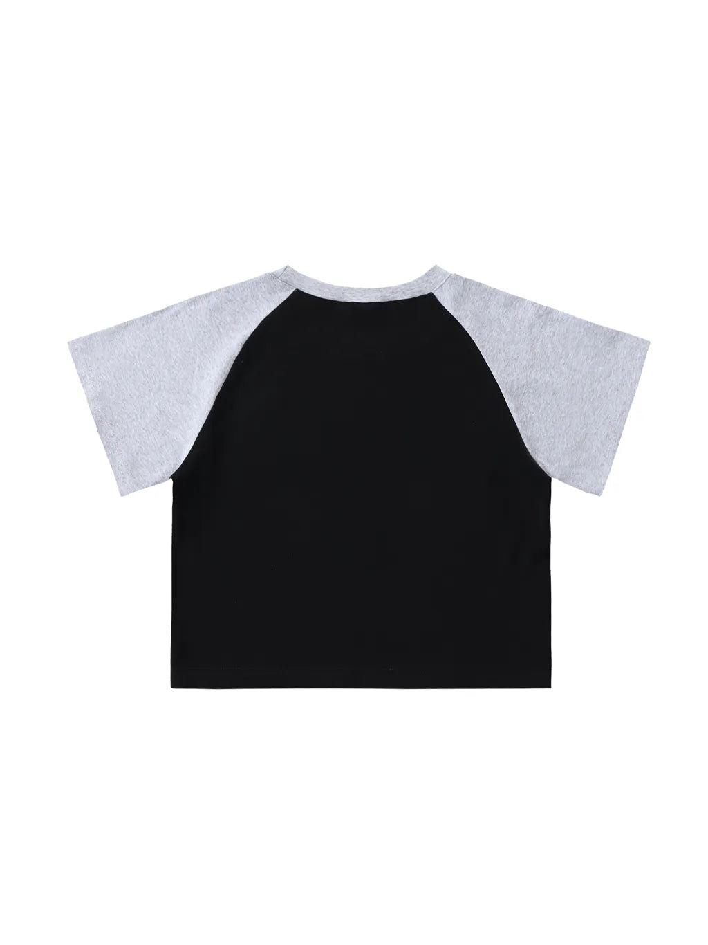 LUXURY TERMINAL - Color-Blocked Raglan Sleeve Crop Top