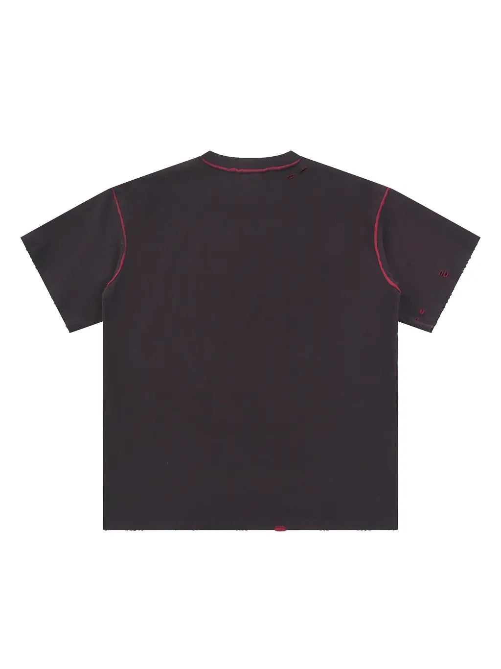 LUXURY TERMINAL - Hand-frayed Reversible T-shirt