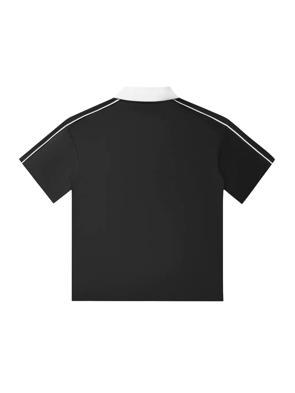 LUXURY TERMINAL - Contrast Collar Short-Sleeve Polo Shirt
