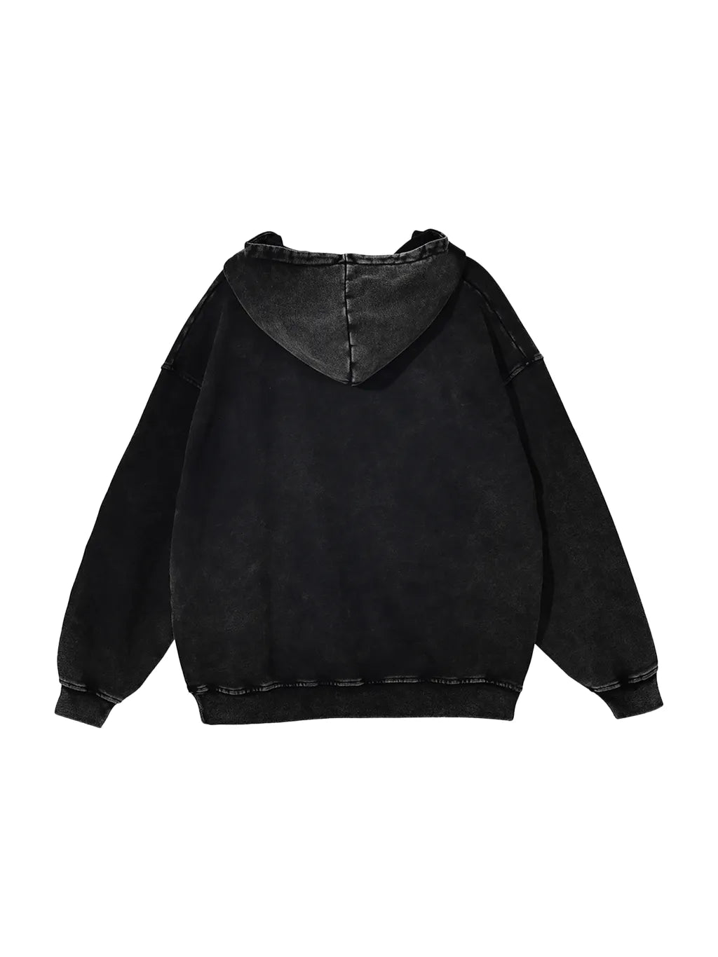 LUXURY TERMINAL - Snow Washed Loose Cotton Hoodie