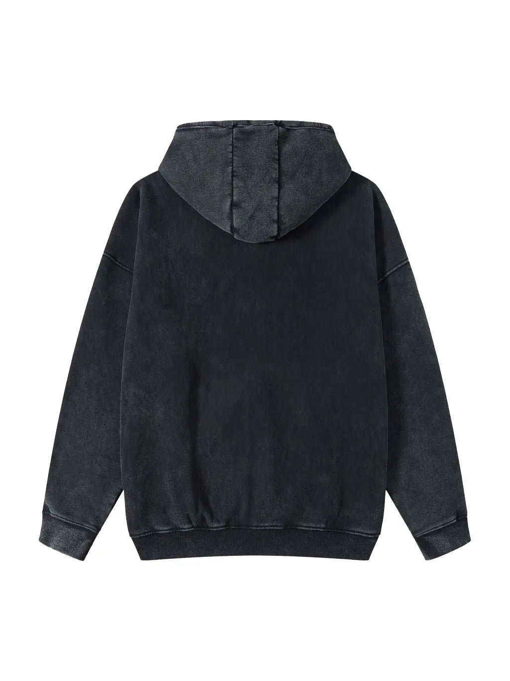 LUXURY TERMINAL - Snow Washed Zip-Through Fleece Hoodie