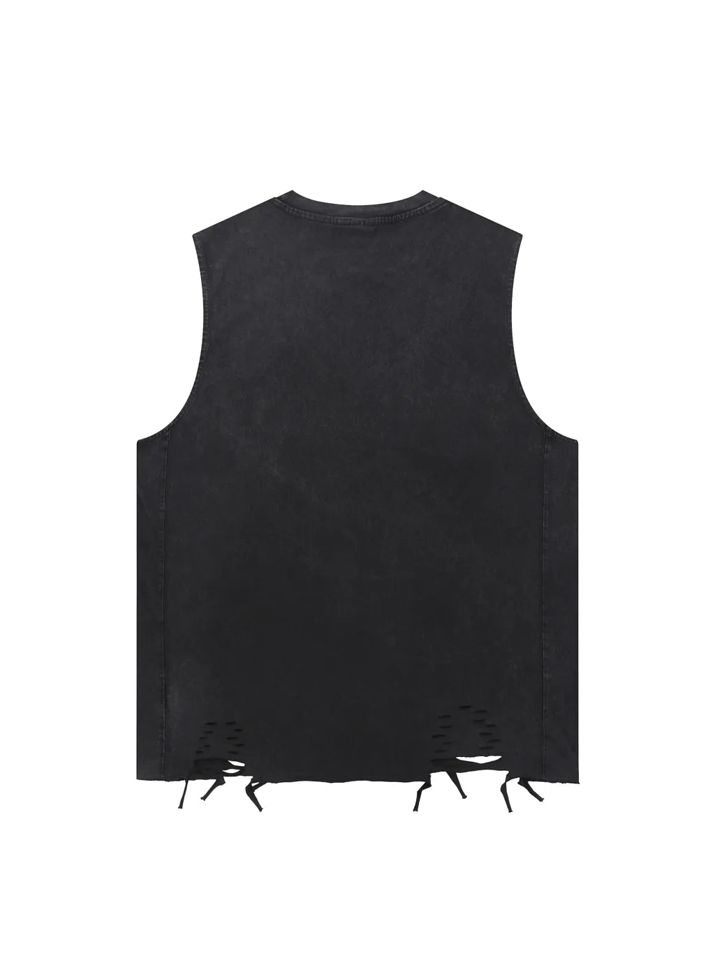 LUXURY TERMINAL - Snow Washed Raw-Hem Tank Top