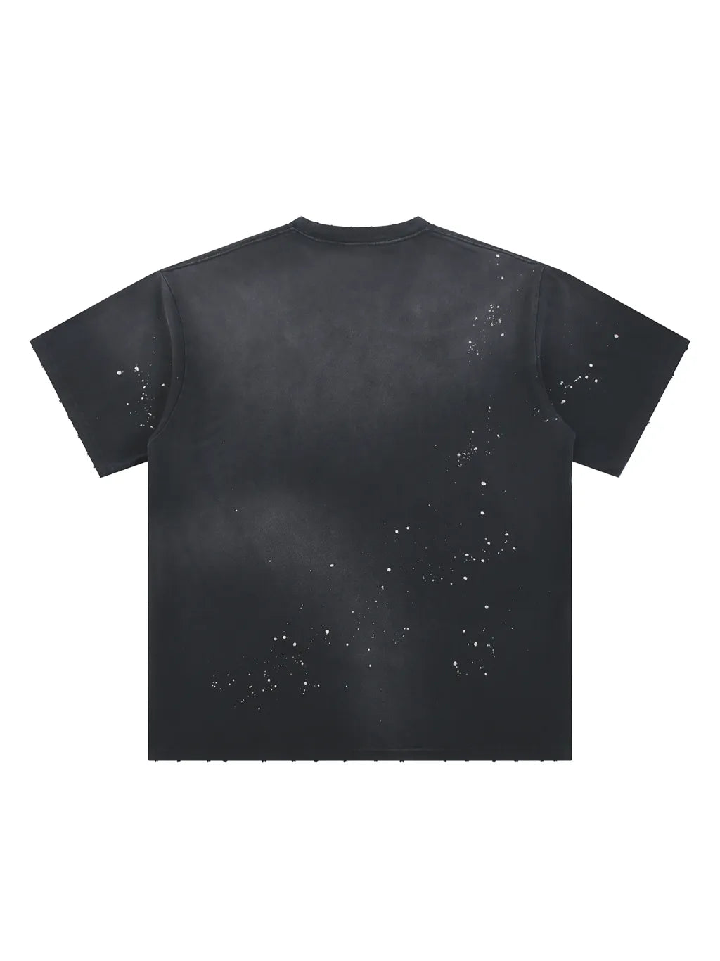 LUXURY TERMINAL -Hand-Frayed Sunfade Paint Splatter T-Shirt