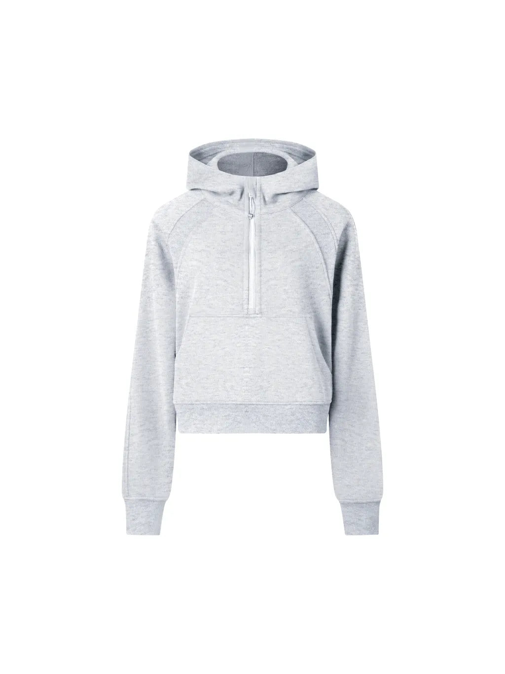 LUXURY TERMINAL - Cropped Half-Zip Hoodie