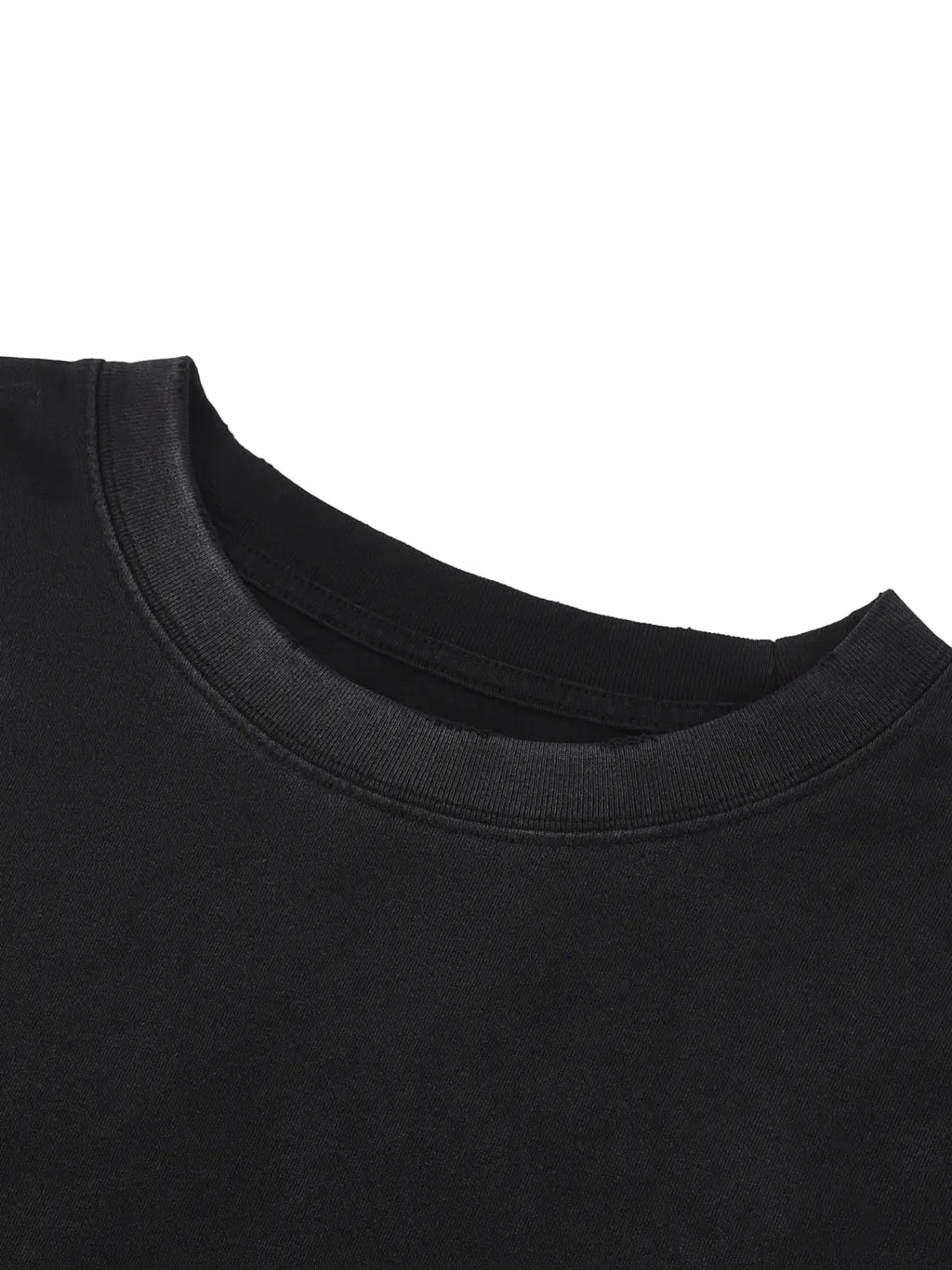 LUXURY TERMINAL - Snow Wash Raw Edge Cotton T-Shirt