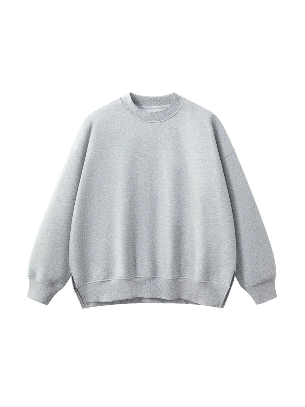 LUXURY TERMINAL - Fleece Side Slit Crewneck Sweatshirt