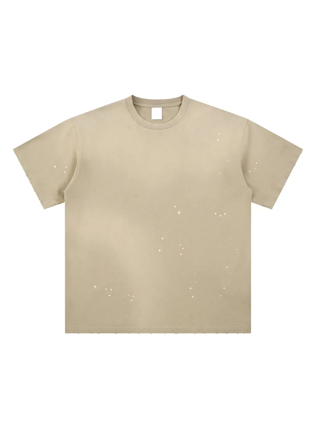 LUXURY TERMINAL -Hand-Frayed Sunfade Paint Splatter T-Shirt