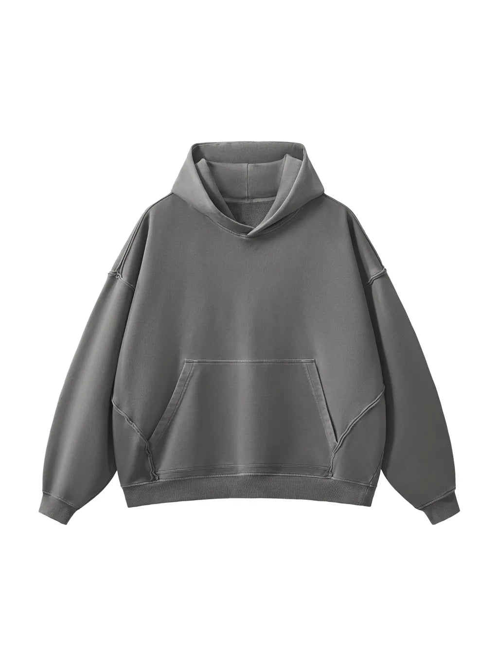 LUXURY TERMINAL - Raw-Seam Enzyme Washed Hoodie