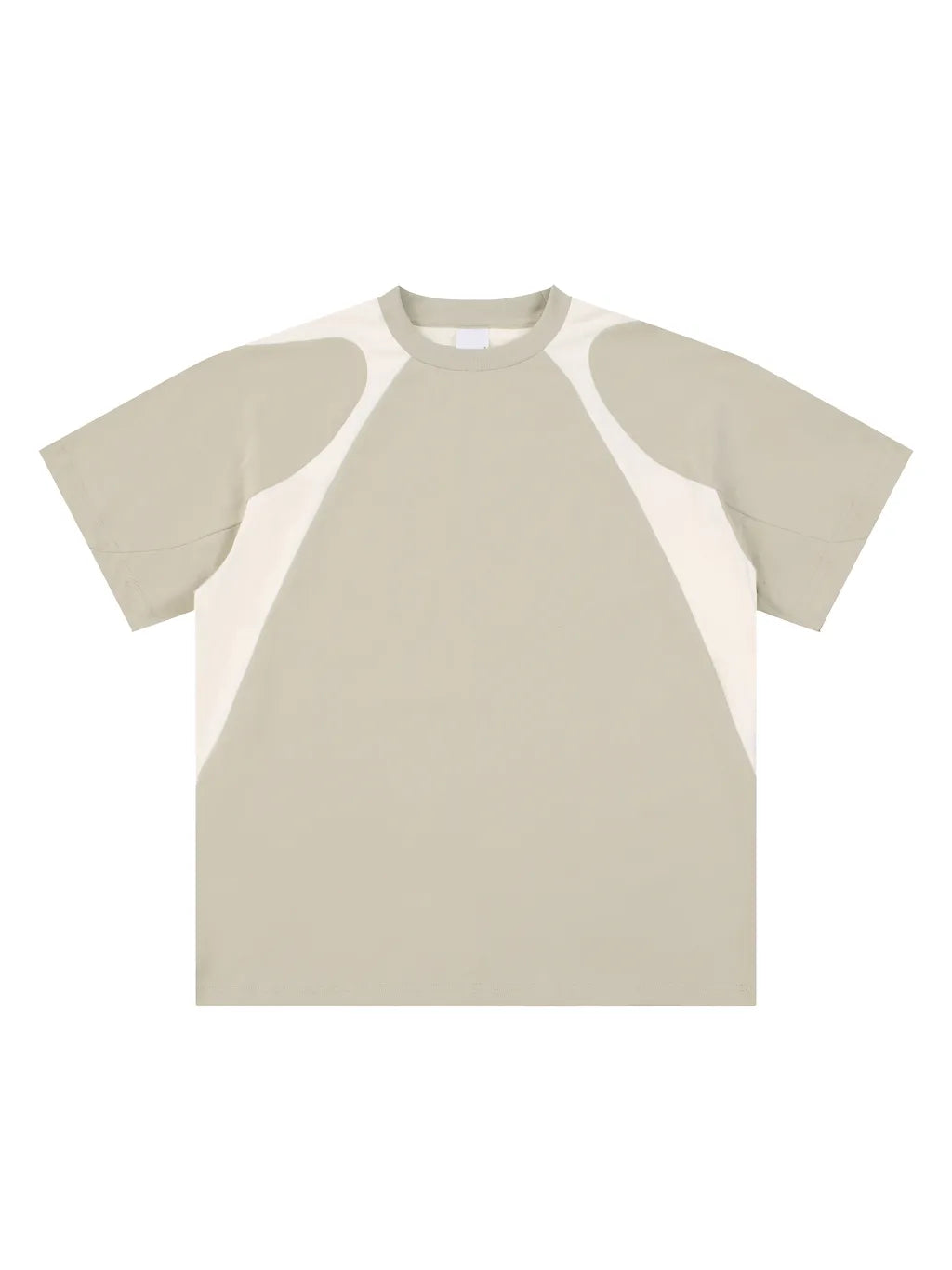 LUXURY TERMINAL - Contrast Panel Cotton T-Shirt