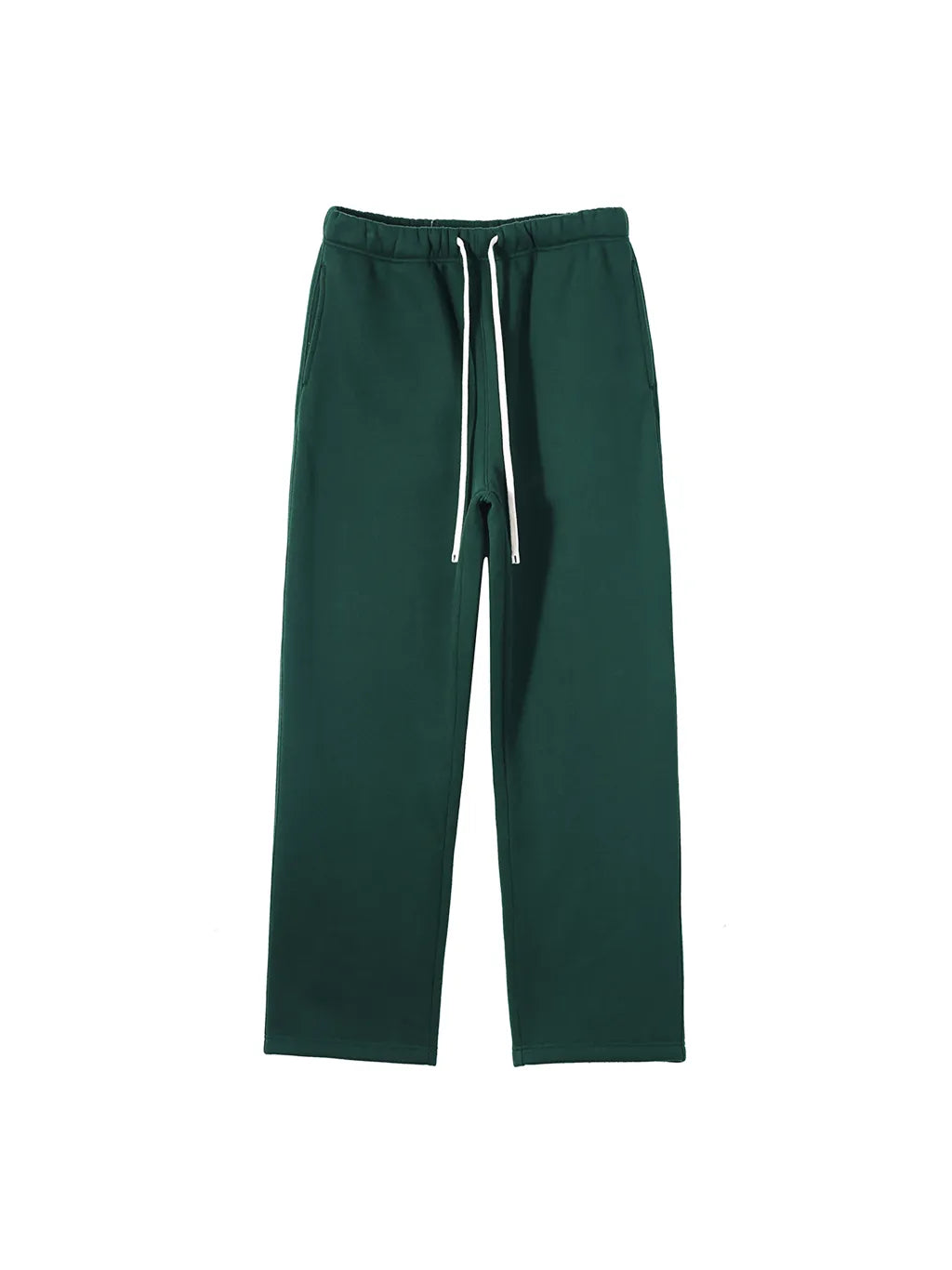 LUXURY TERMINAL - Unisex Solid Color Fleece Straight Leg Pants