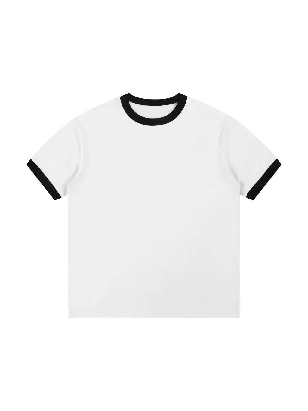 LUXURY TERMINAL - Contrast Edge Ribbed Crewneck T-Shirt