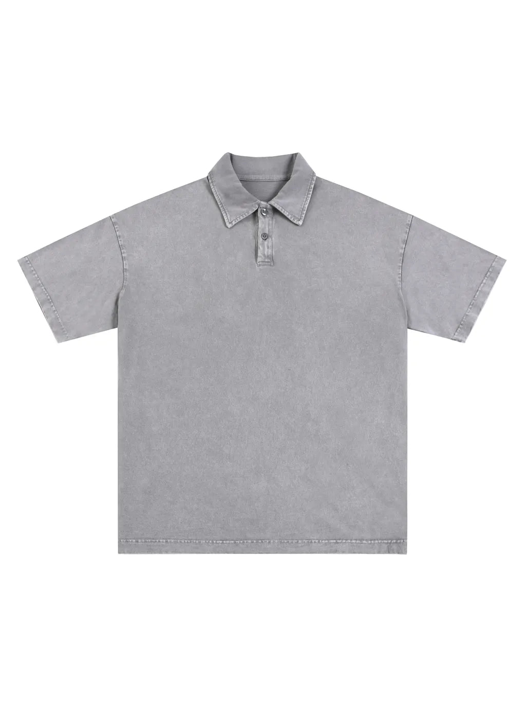 LUXURY TERMINAL - Heavyweight Snow-Washed Polo T-Shirt