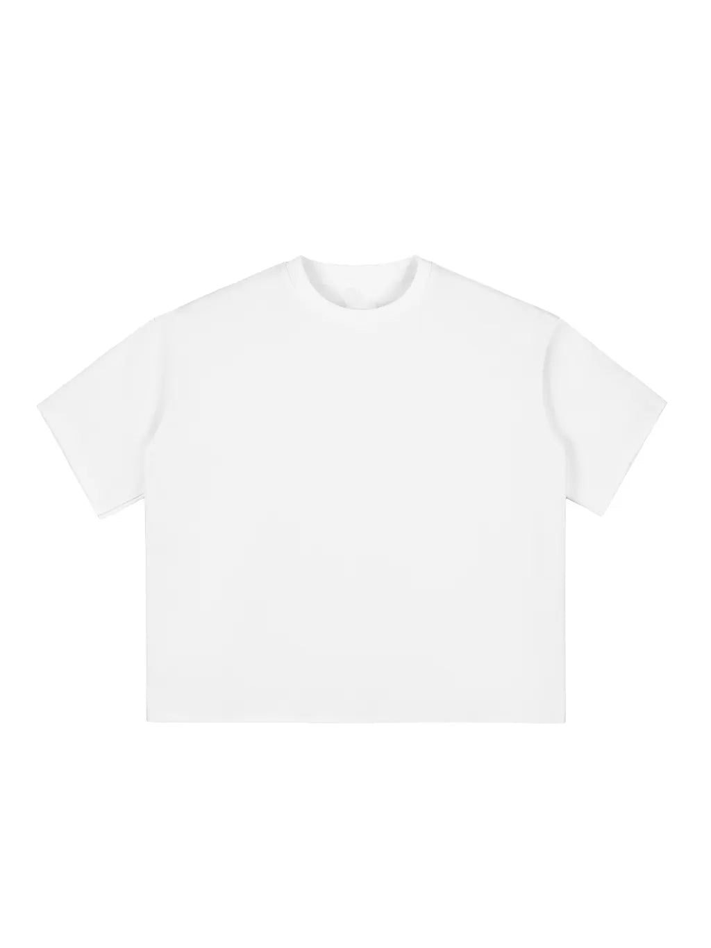 LUXURY TERMINAL - Boxy Half-Sleeve Raw-Edge T-Shirt