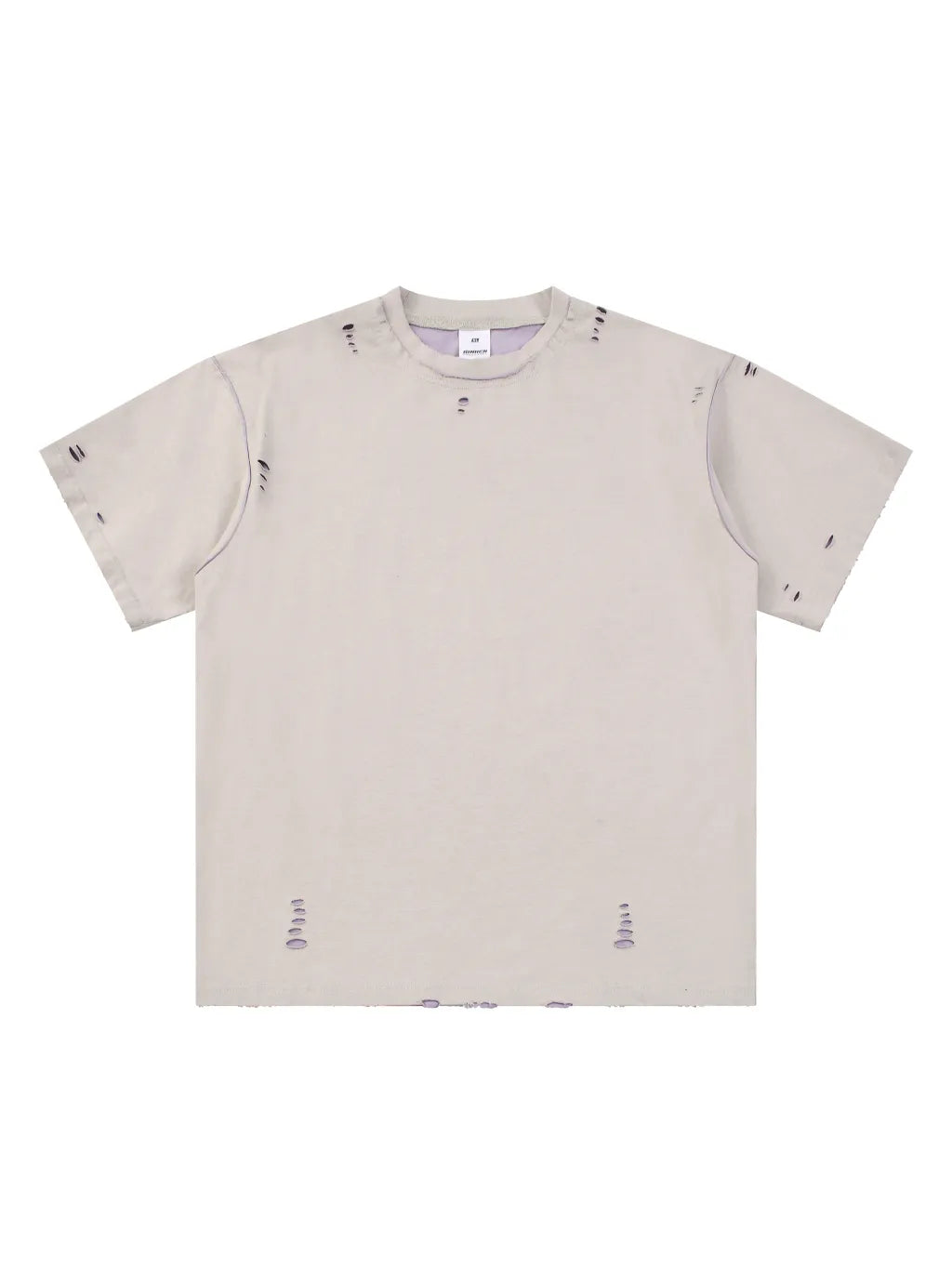 LUXURY TERMINAL - Hand-frayed Reversible T-shirt