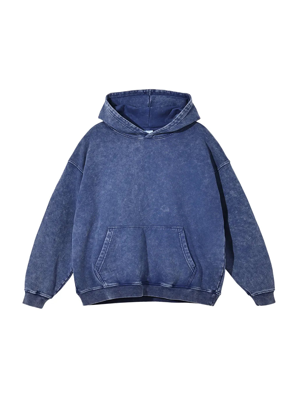 LUXURY TERMINAL - Snow Washed Loose Cotton Hoodie