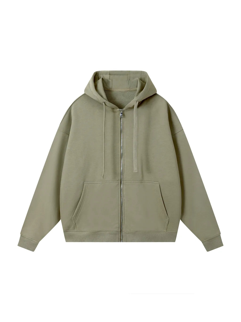 LUXURY TERMINAL - Drop-Shoulder Zip Up Hoodie