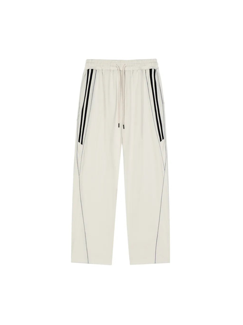 LUXURY TERMINAL - Reflection Striped Straight-Leg Sweatpants