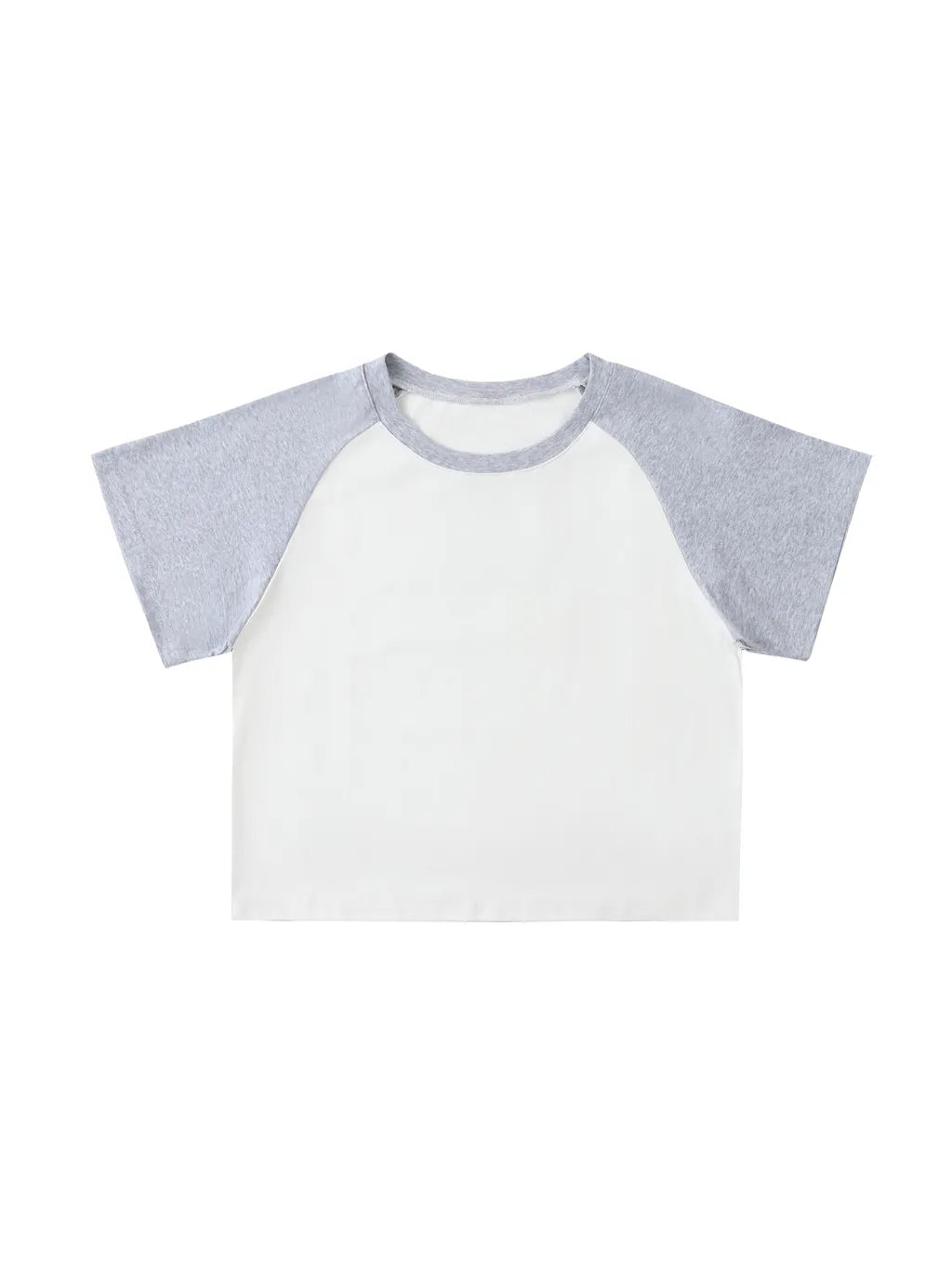 LUXURY TERMINAL - Color-Blocked Raglan Sleeve Crop Top