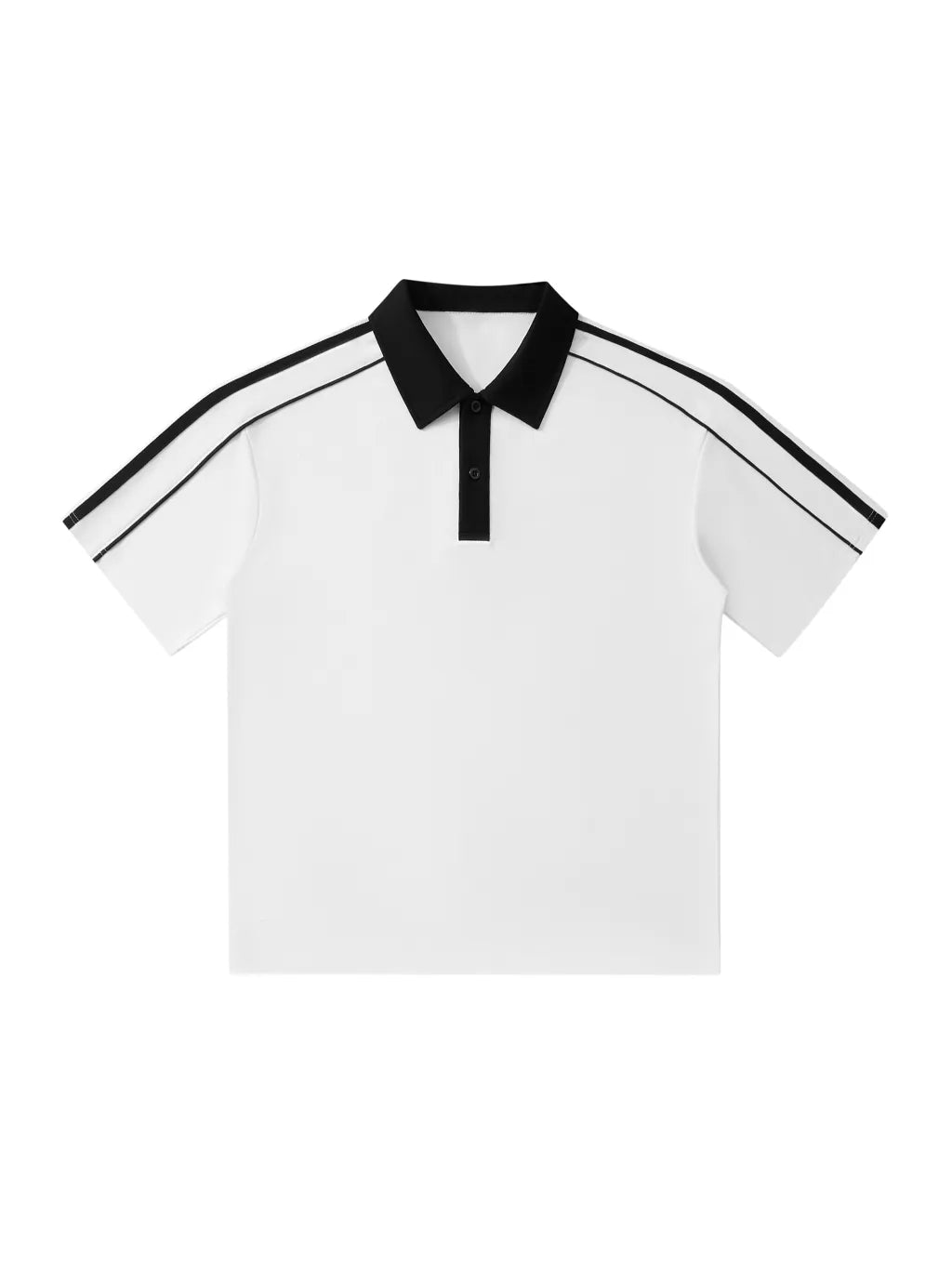 LUXURY TERMINAL - Contrast Collar Short-Sleeve Polo Shirt