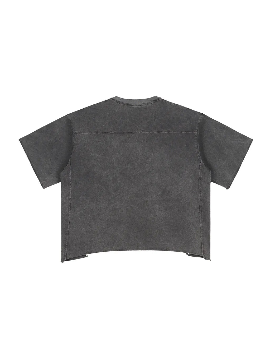 LUXURY TERMINAL - Raw Edge Snow Washed Boxy T-Shirt