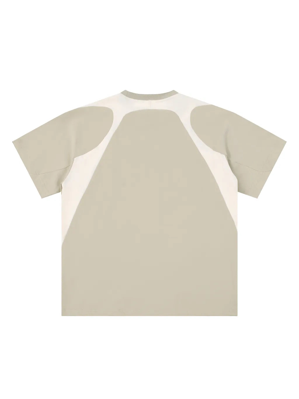LUXURY TERMINAL - Contrast Panel Cotton T-Shirt
