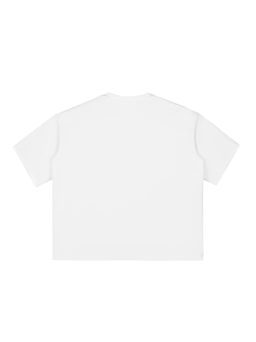LUXURY TERMINAL - Boxy Half-Sleeve Raw-Edge T-Shirt