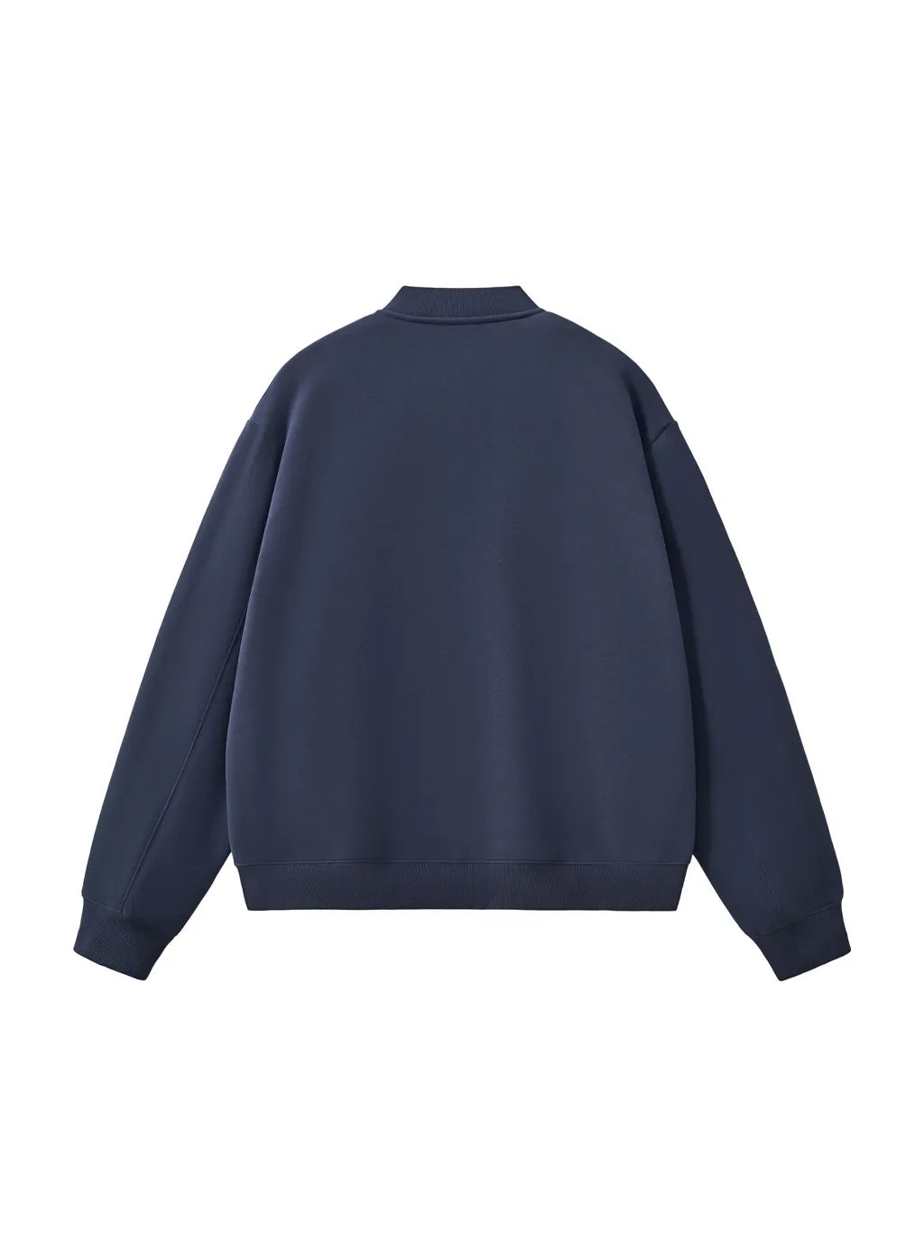 LUXURY TERMINAL - Essential Zip-Up Fleeced Varsity Jacket
