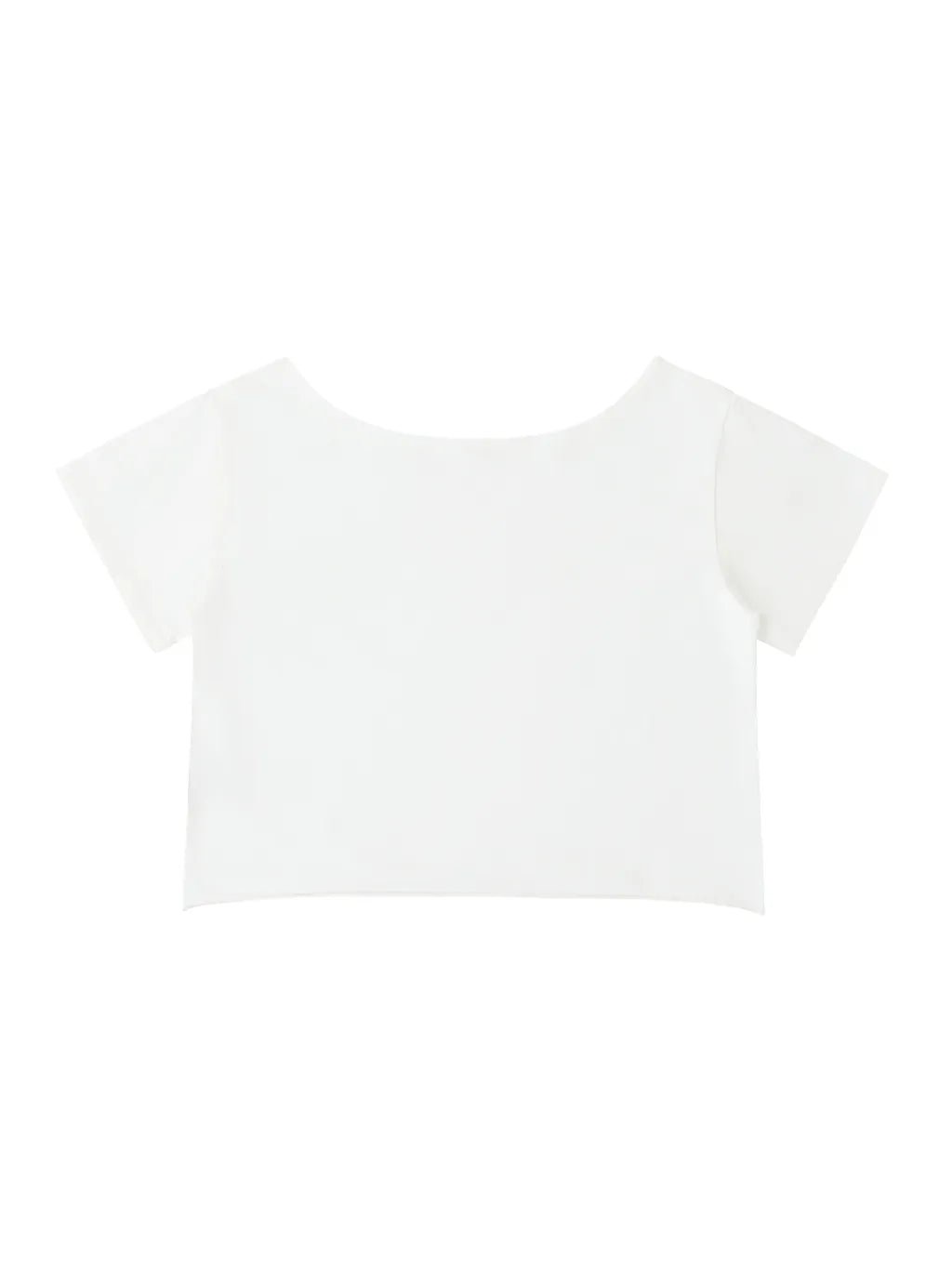 LUXURY TERMINAL - Off-Shoulder Rolled Hem Cotton T-Shirt