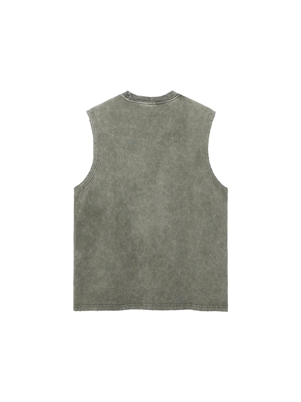 LUXURY TERMINAL - Snow Washed Frayed Hem Tank Top
