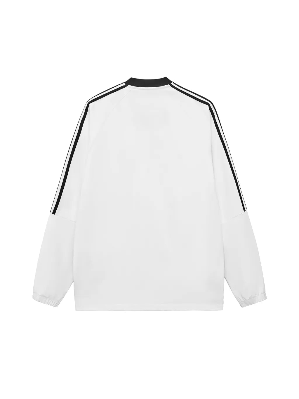 LUXURY TERMINAL - Color-Block V-Neck Long-Sleeve T-Shirt