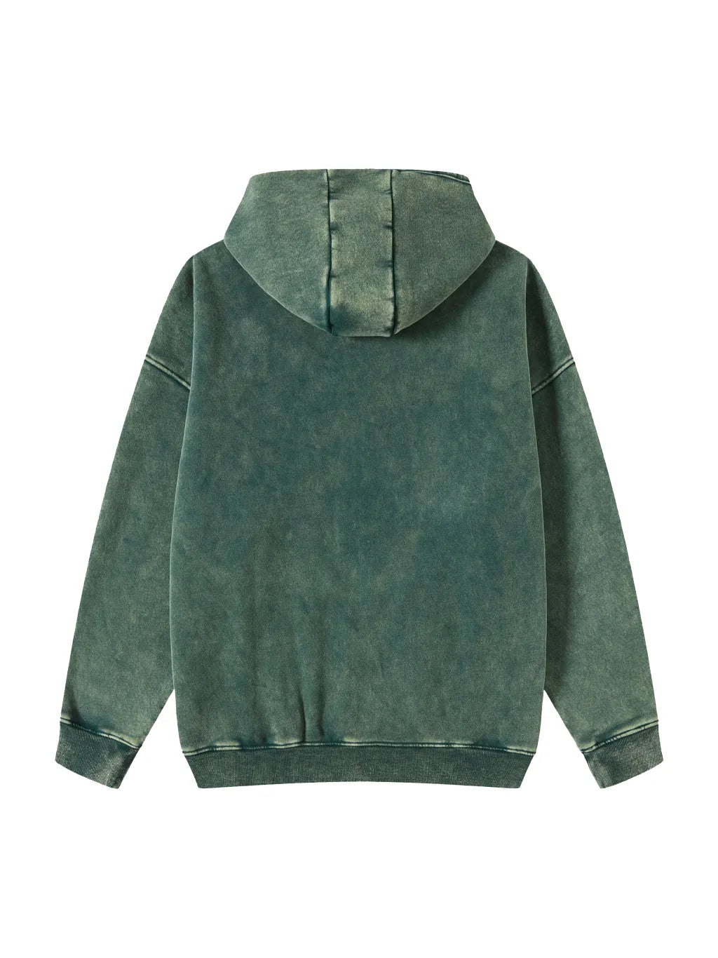 LUXURY TERMINAL - Snow Washed Zip-Through Fleece Hoodie