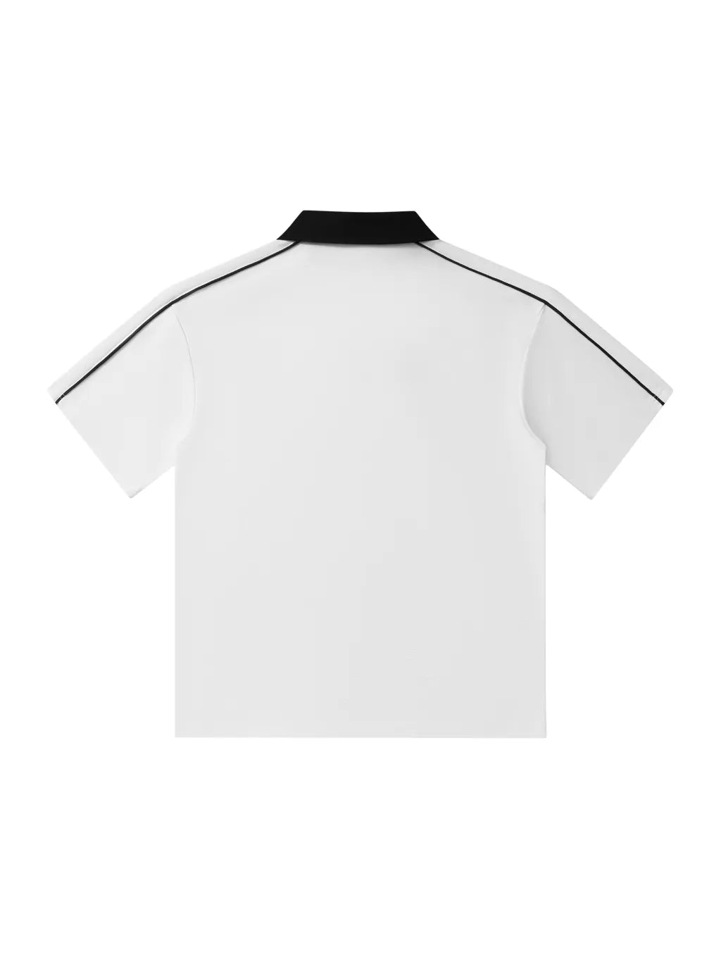 LUXURY TERMINAL - Contrast Collar Short-Sleeve Polo Shirt