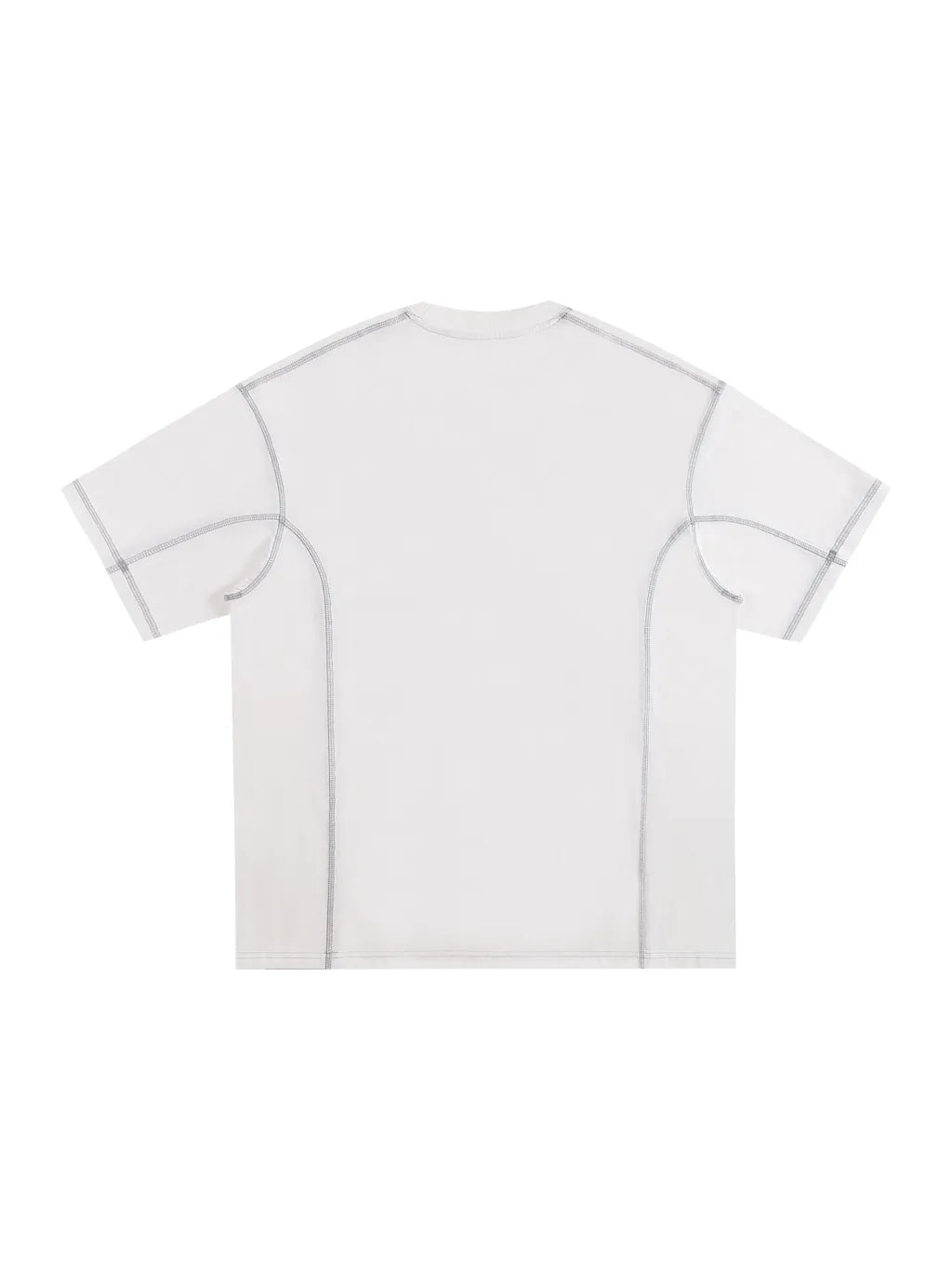LUXURY TERMINAL - Streetwear Contrast-Stitched Cotton T-Shirt